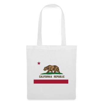 California Republic Flagge Bär Kalifornien USA - Stoffbeutel - Weiß - Vorne