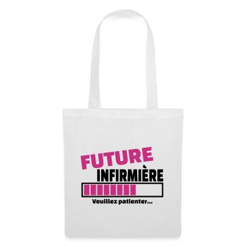 future infirmière - Sac en tissu - blanc - Devant