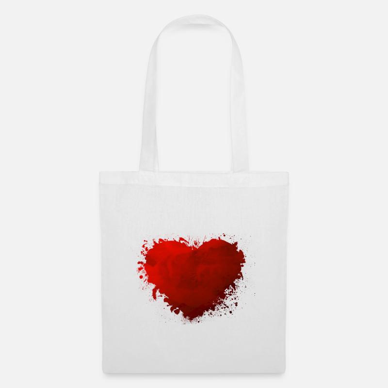 Heart paint - Tote Bag - white