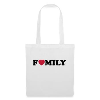 Family heart - Sac en tissu - blanc - Devant