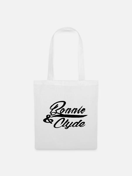 bonnie und clyde - Stoffbeutel - Weiß
