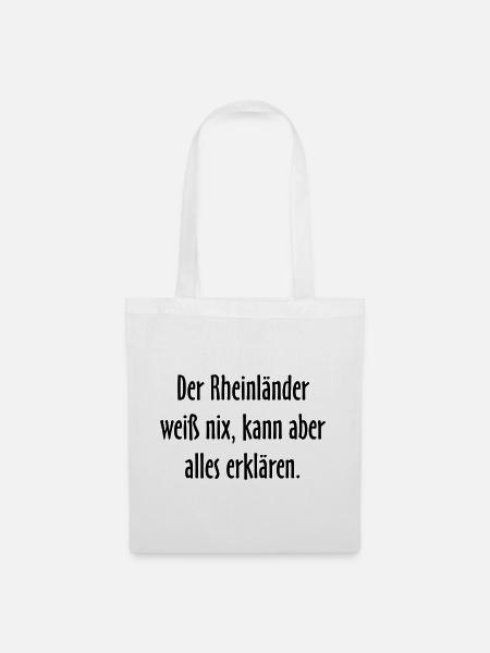 Der Rheinländer - Versuch einer Typologie - Stoffbeutel - Weiß
