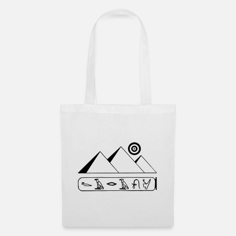Pyramides et pharaons noirs - Sac en tissu - blanc