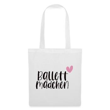 Ballett Mädchen Ballerina Balletttänzerin Geschenk - Stoffbeutel - Weiß - Vorne