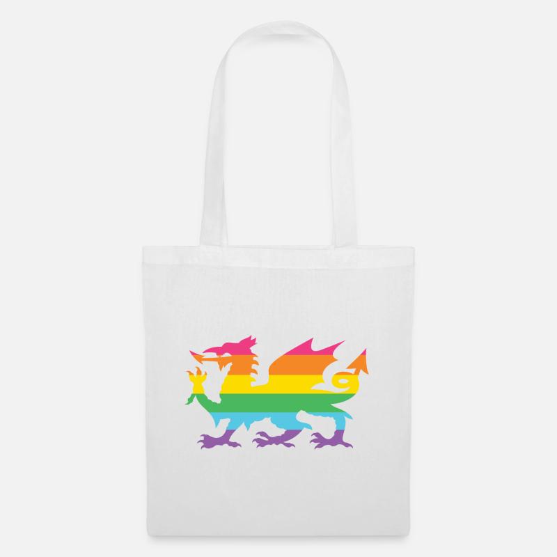 Pride Month LGBTQ - LGBTQ Walisischer Drache - Stoffbeutel - Weiß