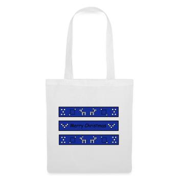 Motif de Noël nordique - Sac en tissu - blanc - Devant