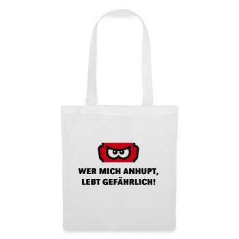 Wer Mich Anhupt, Lebt Gefährlich! (Auto / POS 3C) - Stoffbeutel - Weiß - Vorne