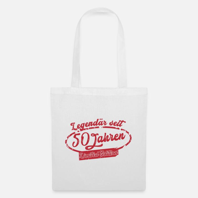 50. Geburtstag Legendär seit 1976 Retro Geschenk - Stoffbeutel - Weiß