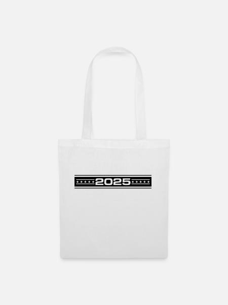 2025 Jahr Element - Stoffbeutel - Weiß