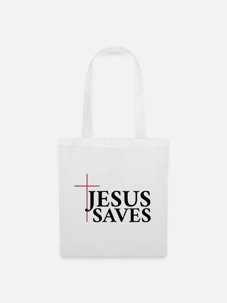 Jesus Rettet - Stoffbeutel - Weiß