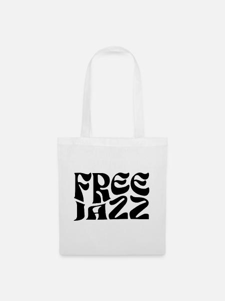 Kostenloses Jazz-Musik-Logo - Stoffbeutel - Weiß