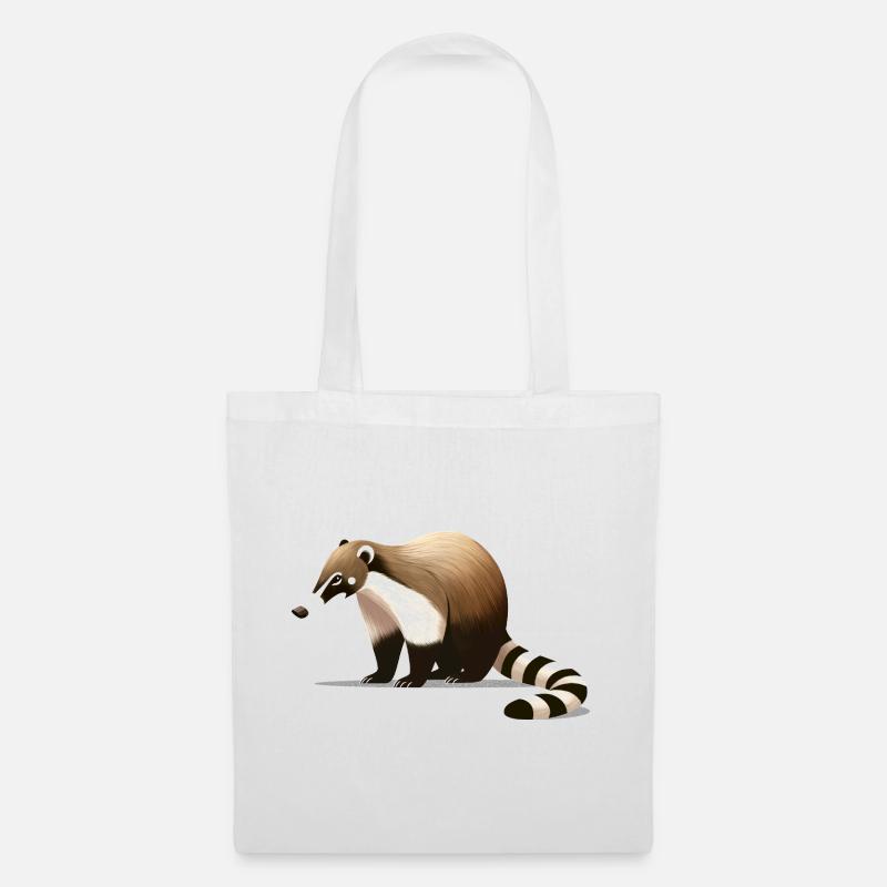 Nasenbär - Stoffbeutel - Weiß