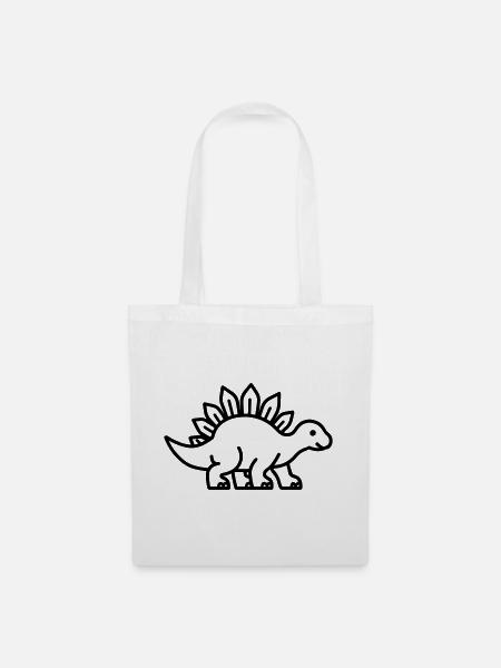 Stegosaurus - Stoffbeutel - Weiß