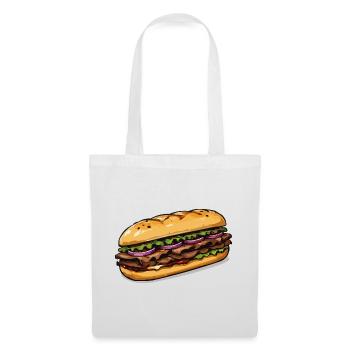 Illustration de sandwich - Sac en tissu - blanc - Devant