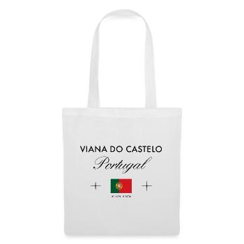 Viana do Castelo Portugal Koordinaten Reise - Stoffbeutel - Weiß - Vorne