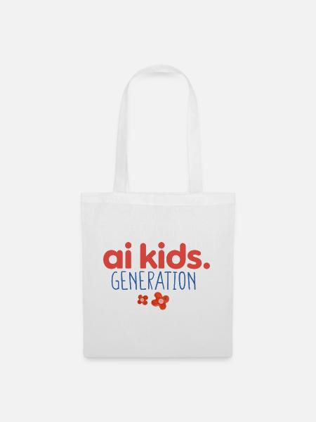 KI-Kindergeneration - Stoffbeutel - Weiß