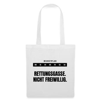 Rettungsgasse. Nicht freiwillig. — Statement - Stoffbeutel - Weiß - Vorne