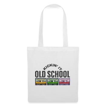 Ich mache es old school - Stoffbeutel - Weiß - Vorne