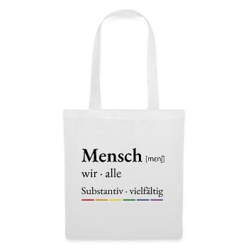 Mensch – wir alle | LGBTQ+ Pride - Stoffbeutel - Weiß - Vorne