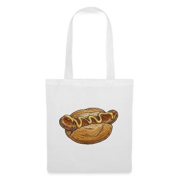 Hotdog Kunst mit Senf-Schwung - Stoffbeutel - Weiß - Vorne
