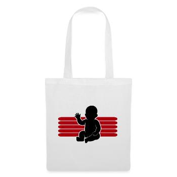 Baby Motiv winken Body Strampler Lustige Sprüche - Stoffbeutel - Weiß - Vorne