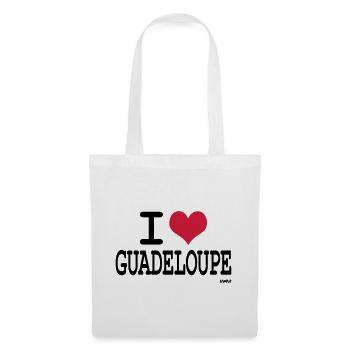 J'aime la guadeloupe - couleurs personnalisables - Sac en tissu - blanc - Devant