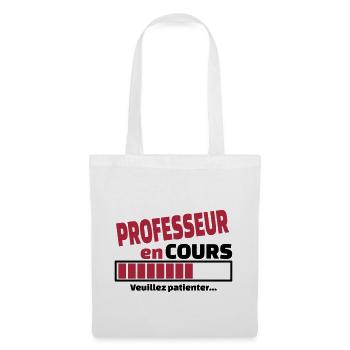 professeur en cours - Sac en tissu - blanc - Devant