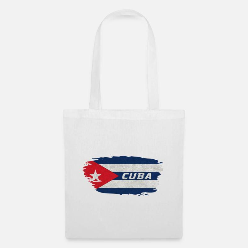 Kuba Flagge / Karibik Havanna Geschenk - Stoffbeutel - Weiß
