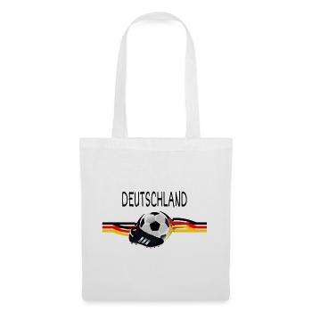 Deutsche Flagge Fußball - Stoffbeutel - Weiß - Vorne