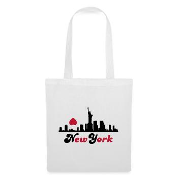 new york - Stoffbeutel - Weiß - Vorne