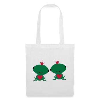 deux sont amoureux - Sac en tissu - blanc - Devant