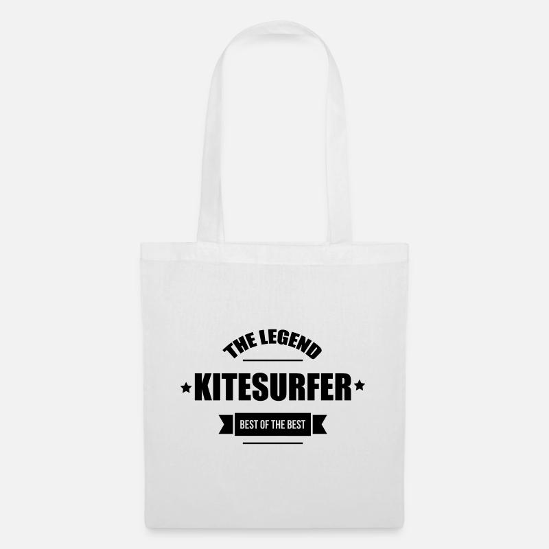 Kitesurfen / Kitesurfer / Kiteboarden / Kitesurf - Stoffbeutel - Weiß