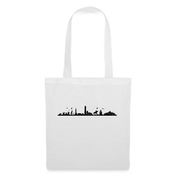 Skyline - Sylt - Stoffbeutel - Weiß - Vorne