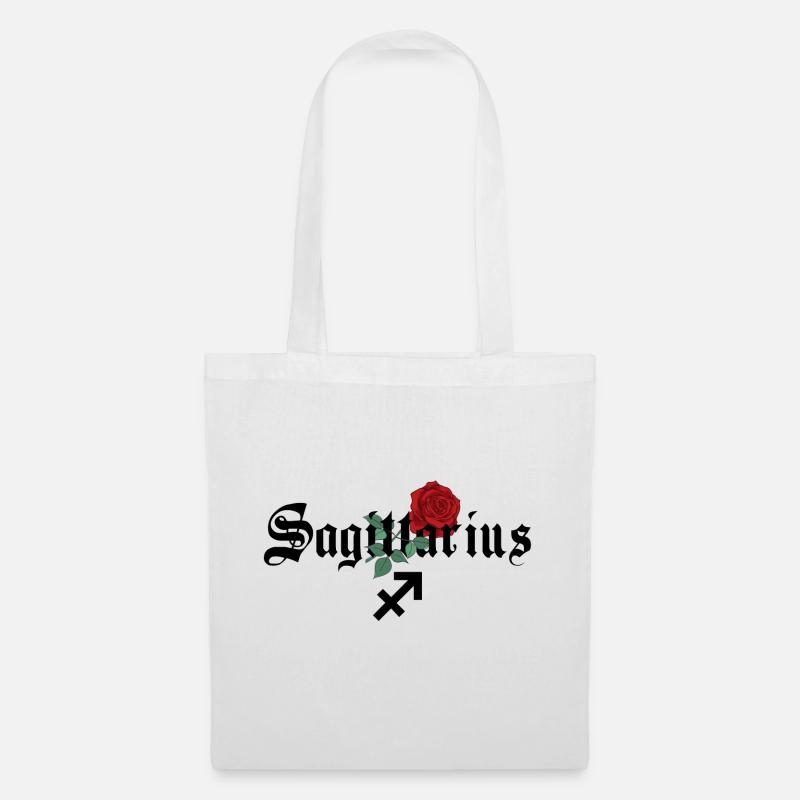 Schütze-Rosen-Tierkreis - Stoffbeutel - Weiß
