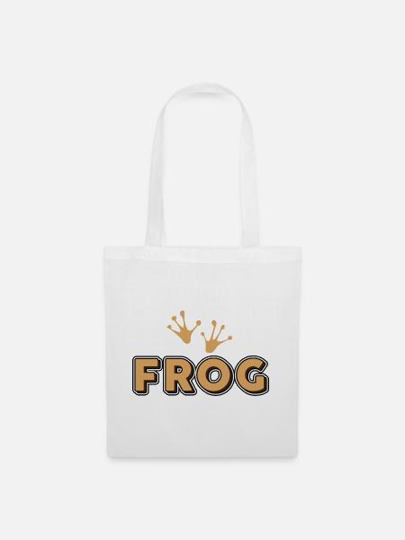 Frosch - Stoffbeutel - Weiß