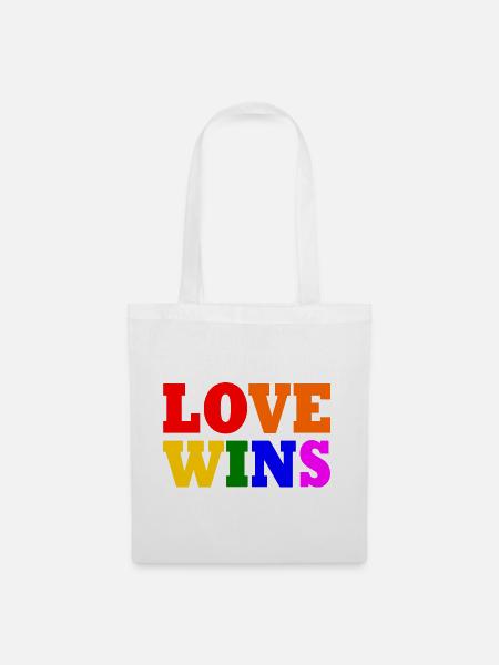 Love wins - Stoffbeutel - Weiß