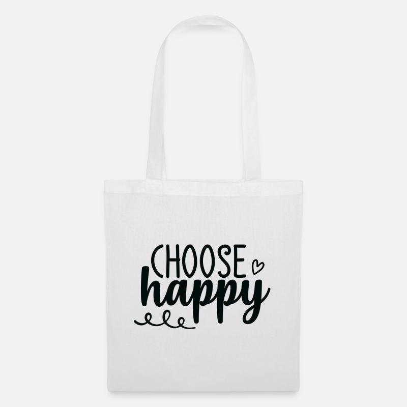 Choose Happy - Stoffbeutel - Weiß
