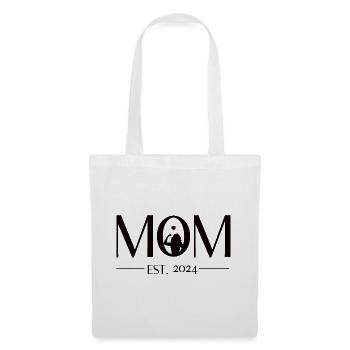 Mom to be - Mama est. 2024. Werdende Mutter - Stoffbeutel - Weiß - Vorne