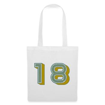 18. 18 YEARS OLD. 18th ANNIVERSARY. 18 BIRTHDAY. - Tote Bag - white - Front