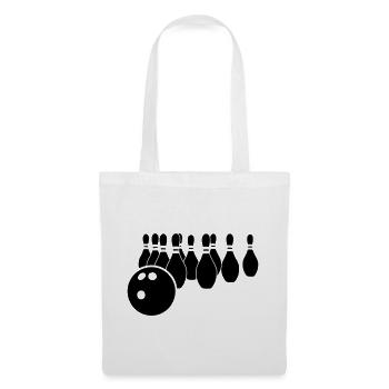 Logo de bowling - Sac en tissu - blanc - Devant