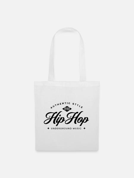 Underground-Retro-HipHop-Musik. - Stoffbeutel - Weiß