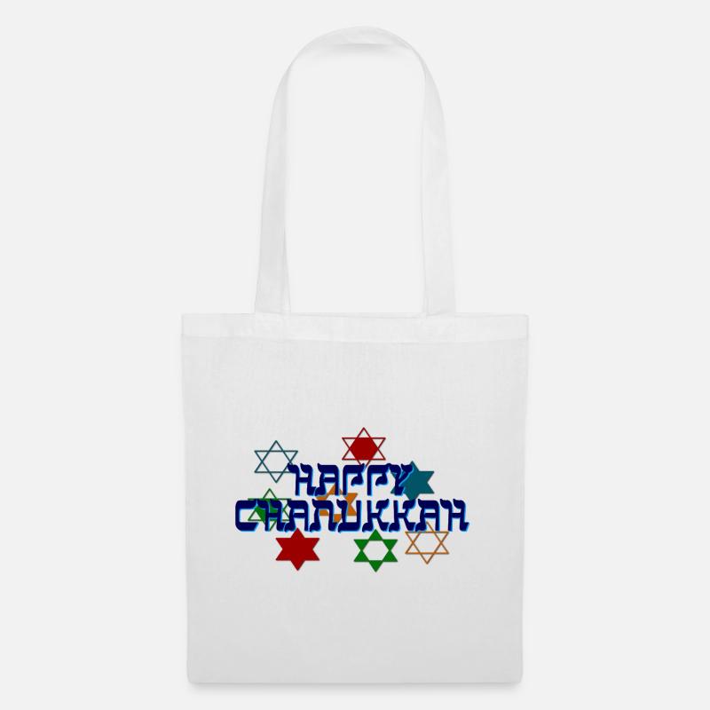Happy Chanukkah - Stoffbeutel - Weiß
