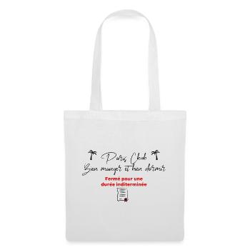 Paris_club_bien_manger_et_bien_dormir - Sac en tissu - blanc - Devant