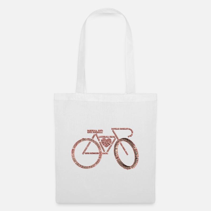 Fahrradsprachen Valentinstag V1 - Stoffbeutel - Weiß
