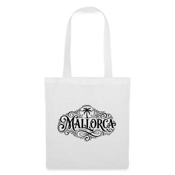 Mallorca Schriftzug Palme - Stoffbeutel - Weiß - Vorne