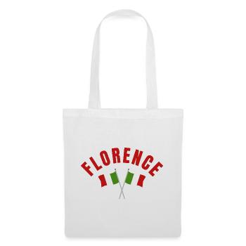 Emblème du drapeau italien de Florence - Sac en tissu - blanc - Devant