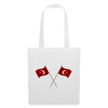 Türkische Flagge - Stoffbeutel - Weiß - Vorne