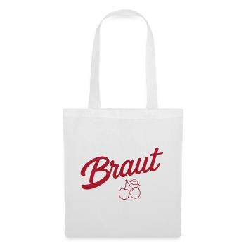 Team Braut Kirsche - Stoffbeutel - Weiß - Vorne