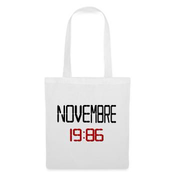 Geburtstag, November 1986 Französisch - Stoffbeutel - Weiß - Vorne