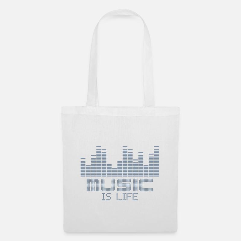 Musik ist Leben-Equalizer - Stoffbeutel - Weiß